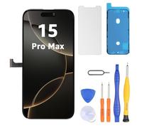 LL TRADER Display per iPhone 15 Pro Max LCD 6.7" di ricambio FHD Touch Screen 3D Touch Digitizer telaio montaggio e riparazione kit 20251