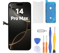 LL TRADER Schermo di ricambio per iPhone 14 Pro Max 6,7 pollici LCD Retina FHD Display COF Touch Screen Digitizer con kit di strumenti di riparazione, nastro impermeabile e protoctor (Truetone