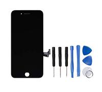 LL TRADER - Schermo LCD per iPhone 7 Plus, nero, 14 cm, assemblato, vetro di ricambio con kit di strumenti di riparazione completo, nero