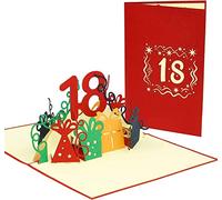 LL17639 - Biglietto di auguri pop-up 3D per 18 anni, 18 anni