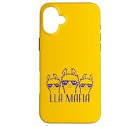 Lla Mafia Llama Dire Occhiali da sole Testo Citazione Cool Cartoon Custodia per iPhone 16 Plus