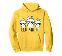 Lla Mafia Llama Dire Occhiali da Sole Testo Citazione Cool Cartoon Felpa con Cappuccio
