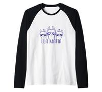 Lla Mafia Llama Dire Occhiali da sole Testo Citazione Cool Cartoon Maglia con Maniche Raglan