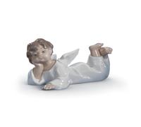 LLADRO' Figurina Angioletto Coricato 6x14cm Porcellana