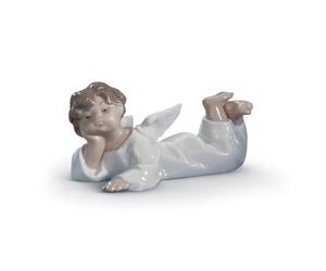 LLADRO' Figurina Angioletto Coricato 6x14cm Porcellana