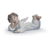 LLADRÓ Figurina Angioletto Coricato. Figurina Angelo di Porcellana.