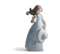 LLADRÓ Figurina Bimba Piccola Viola. Figurina Ragazza di Porcellana.