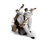 LLADRÓ Figurina Trio Di Jazz. Edizione Limitata. Figurina Jazz di Porcellana.