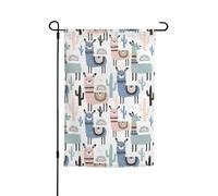 Llama Alpaca Cactus stampa bandiere da giardino resistenti allo sbiadimento bandiera per tutte le stagioni decorazione esterna cortile per portici