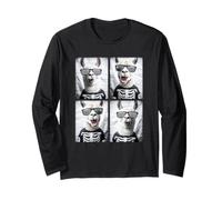 Llama con Occhiali da Sole Costume Scheletro per Halloween Maglia a Manica