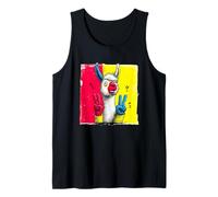 Llama Double Peace Retro Pop Character Graphic Sign Gesto Canotta