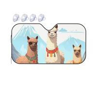 Llama e Alpaca Parasole per parabrezza auto 2025 parasole pieghevole per auto divertente visiera parasole anteriore copertura per interni automobilistici protezione solare piccola