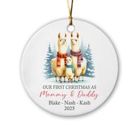 Llama Our 1St As Mommy & Daddy Natalizio Da Appendere Unico Addobbi Albero Di Natale Decorativo Decorazione Natalizia Per Festa Vacanza Auto Interno
