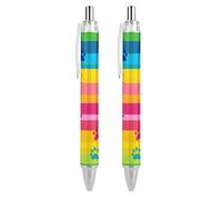 Llama - Penne a sfera retrattile, inchiostro blu, penna a sfera per scrittura liscia, 2 pezzi