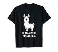 Llama Pose Padroneggiato Carino Yoga Llama Art Maglietta