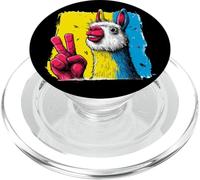 Llama segno della pace retrò pop carattere grafico gesto divertente PopSockets PopGrip per MagSafe