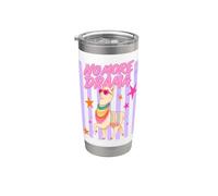 Llama Stripes Preppy No More Drama Summer Bicchiere termico in acciaio inox doppia parete