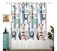 Llama, tende oscuranti per cameretta dei bambini, con occhielli, per la cameretta dei bambini, per finestre corte, per decorare la casa, 54 x 55 cm, 2 pannelli