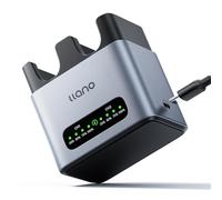 llano 20W LP-E17 caricabatterie rapido a doppio slot compatibile con Canon batterie EOS R50, R8,R10,R100,RP,T6i,T7i,T8i,T6S,SL2, SL3,M3, M5,M6,77D,200D,750D, display LED, USB-C, lega di alluminio CNC