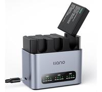 llano 3 pacchi di batterie LP-E17 & set caricabatterie rapido 30W: caricabatterie a 3 slot per Canon EOS R50 R8 R10 R100 RP T6i T7i T8i T6s SL2 SL3 M3 M5 M6 77D 200D 250D 750D 760D 800D 8000D, USB-C