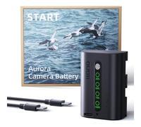 llano Aurora LP-E6P Batteria 2600mAh - Compatibile con Canon EOS R5/R6/R7 Mark II, 5D/6D/7D Mark II/III/IV, 60D/70D/80D/90D, Indicatore LED Touch, Ricarica Rapida USB-C (1 Pezzo)