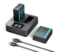 llano Confezione da 2 Batterie NP-W126S e Set Caricabatterie Rapido da 20W - per Fujifilm X100VI, X100V, X-M5, X-T30 II/III, X-T50, X-T3, X-E5, X-S10, X100F, X-T20, Fotocamere X-Pro