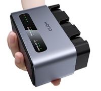 llano Confezione da 3 batterie NP-W235 e caricabatterie rapido da 30W per Fujifilm GFX100RF, XT5, XT4, XT50, VG-XT4, X-S20, GFX100S, GFX50S II, capacità 2400 mAh, display LED, alluminio CNC resistente