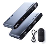 llano HDMI 2.1 Switch 8K@60Hz 2 ingressi 1 uscita, Supporto 48Gbit/s, 4K@120Hz/240Hz, HDR10+, Dolby Atmos,Commutatore in lega di alluminio con telecomando IR per AppleTV/PS5/Xbox/Roku/Fire Stick ecc