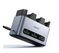 llano LP-E6NH LP-E6P 30W caricabatterie rapido a tre slot per Canon batterie fotocamera EOS R5/R6/R7 Mark II, 5D/6D/7D Mark II/III/IV, 60D/70D/80D/90D, USB-C,display LED,robusto corpo in alluminio CNC