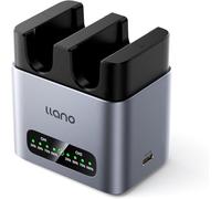 llano PD 20W EN-EL25 caricabatterie a doppio slot, caricatore rapido per Nikon Z50 II, Z50, Z30, ZFC, dissipazione del calore in lega di alluminio, con interfaccia USB-C, alluminio CNC, display LED