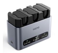 llano PD 30W DMW-BLK22 Caricabatterie, Caricatore Rapido a 3 Slot per Panasonic Lumix DC-S9, GH6, GH7, G9 II, DC-GH5M2, S5 II/S5M2, S5 IIX/S5M2X, con USB-C, Display LED,Scocca in Alluminio CNC
