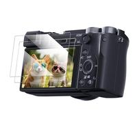 llano protezione dello schermo per Sony Alpha A6600, A6100, A6400, A6000, A6300, A5000, NEX-7, NEX-6, NEX-5, accessorio [confezione da 2], vetro temperato 0,3 mm, durezza 9H, kit di pulizia.