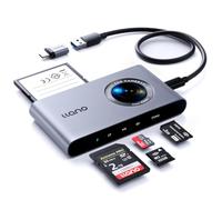 llano R305 Lettore di Schede 5-in-1 per SD, Compatibile con SD/TF/MS/CF/M2 | USB C SD Card Reader, Plug & Play, Legge e Scrive 4 Schede Contemporaneamente, Compatibile con Windows/Linux/macOS/Chrome OS