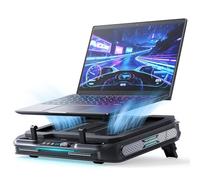 llano V11 Pro Basi di Raffreddamento per PC Portatili da 14-17,3 Pollici | Laptop Cooling Pad Turboventola da 4,7 Pollici, Velocità Regolabile, Antipolvere, 3 USB Porte , Nero