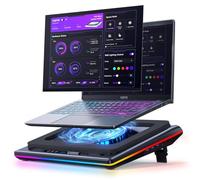 llano V12 Ultra Raffreddatore per Laptop con Controllo Software Intelligente, Supporto Ventilatore RGB per Laptop Gaming, Ventilatore Turbo 5.5",3 *USB 3.0,per Laptop da 15.6" a 19"