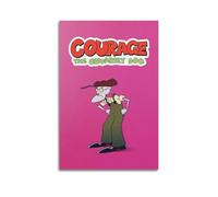 LLASKYUW Poster decorativo da parete a tema anime, timido cane coraggio, 3 poster decorativi su tela, stampa moderna, per camera da letto (30 x 45 cm)