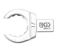 Llave de anillo insertable | abierta | 17 mm | Sujeción 9 x 12 mm