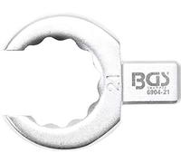 Llave de anillo insertable | abierta | 21 mm | Sujeción 9 x 12 mm | Profilo di azionamento a innesto quadrato, in acciaio al cromo vanadio, cromato opaco, codolo rettangolare, blocco a perno