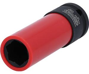 Llave de vaso de impacto de perfil especial para llantas de aluminio de Mercedes, larga, 17 mm