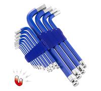 Llave hexagonal magn tica Powerbuilt de punta larga jumbo m trica de 13 piezas, llave hexagonal Allen de 2 mm a 19 mm - 941642