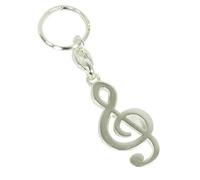 LLAVERO CLAVE DE SOL FTL016 color plateado Medida: 5cm