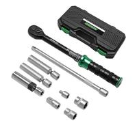 LLAVETOR Set di candele 9 pezzi, chiave dinamometrica da 3/8 di pollice 60 N.M con bussola universale per candele, adattatore da 1/2, 1/4 e asta di prolunga