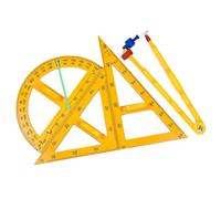 Llazsybz 4 Pezzi Righelli per Matematica, Geometria, Goniometro, Disegno, Cancelleria, Triangolo, Righello, per Lavagna Bianca, Lavagna, Ingegneria