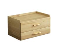 Llazsybz Organizzatore da Scrivania per caffè con Divisori Rimovibili E Contenitore per Il tè, Colore del Legno
