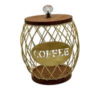 Llazsybz Porta Capsule di caffè, Cestino per Capsule di caffè, Decora da Banco, Organizer in Filo di, Contenitore per Capsule di caffè per Bar, Oro