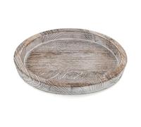 Llazsybz Vassoio Portacandele per Centrotavola, Organizer in Legno per Ripiano Bagno, Vassoio Rotondo Decorativo per Snack, C