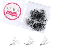 LLBA Mazzi pre-fatti, ciglia volume fatte a mano, multi-selezione da 3D a 16D, curve C CC D DD L M, spessore 0,03 ~ 0,1 mm, lunghezza 8-20 mm, lunghezza lunga, facile applicazione (6D-0,07 C 9 mm)