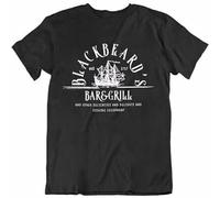 Llbang Black Beard'S Bar And Grill T-Shirt, Our Flag Means Death Shirt Hl1536 Unisex 100% Cotton Short-Sleeve T-Shirts Black M