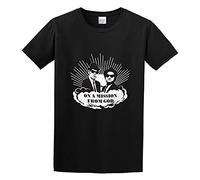 Llbang Blues Brother Mission from God Unisex 100% Cotton Short-Sleeve T-Shirts Black XL