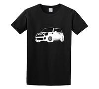 Llbang Boy's Stencil Car Art Cooper Casual O-Neck 100% Cotton Short Sleeve Unisex T-Shirt XXL